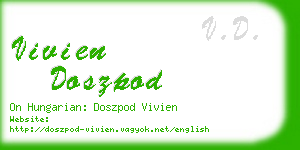 vivien doszpod business card